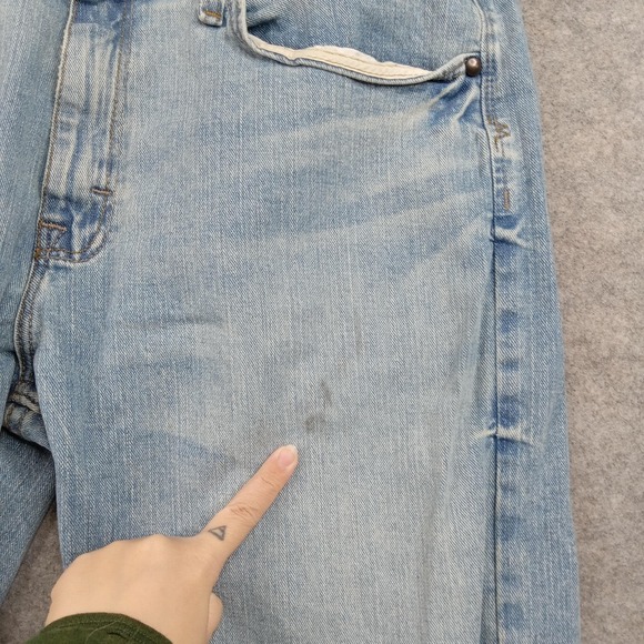 Wrangler Jeans Mens 33x30 Relaxed Boot Light Wash Blue Bootcut Stretch Denim - Picture 8 of 11